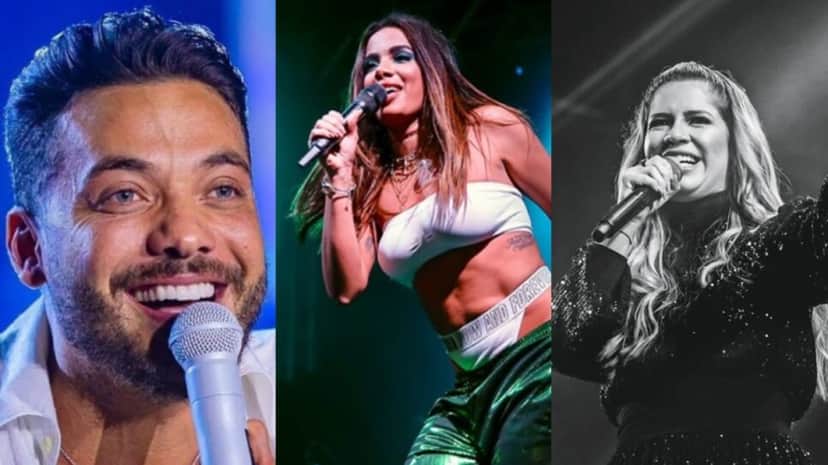 Wesley Safadão, Anitta e Marília Mendonça seguem lista dos artistas da música ainda ricos em 2025 (Foto: Reprodução/ Instagram/ Montagem) Wesley Safadão, Anitta e Marília Mendonça seguem lista dos artistas da música ainda ricos em 2025 (Foto: Reprodução/ Instagram/ Montagem)