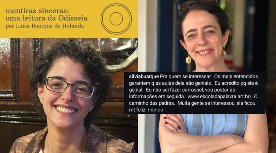 Irreconhecível aos 49 e em profissão comum, Luisa Buarque (esquerda) e sua irmã mais velha que fez a publicação, Silvia Buarque (à direita) - (Fotos: Reprodução/ Instagram/ Montagem TV Foco) Irreconhecível aos 49 e em profissão comum, Luisa Buarque (esquerda) e sua irmã mais velha que fez a publicação, Silvia Buarque (à direita) - (Fotos: Reprodução/ Instagram/ Montagem TV Foco)
