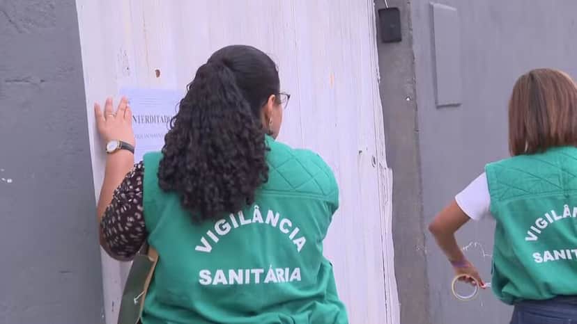 Vigilância sanitária de Ribeirão das Neves interdita lar de idosos — Foto: Reprodução/TV Globo Vigilância sanitária de Ribeirão das Neves interdita lar de idosos — Foto: Reprodução/TV Globo