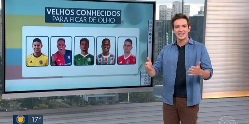 Jodar relembrou a passagem de James no São Paulo (Reprodução: Globo) Jodar relembrou a passagem de James no São Paulo (Reprodução: Globo)
