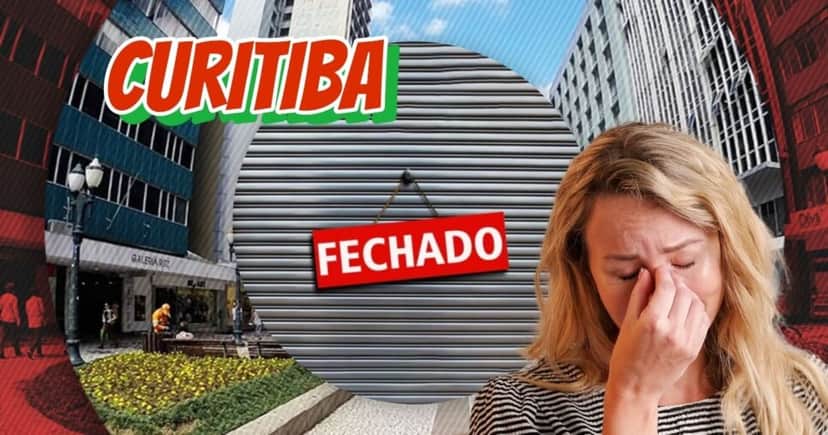 Loja fechada em Curitiba e cliente devastada (Foto: Reprodução / Canva / Montagem TV Foco) Loja fechada em Curitiba e cliente devastada (Foto: Reprodução / Canva / Montagem TV Foco)