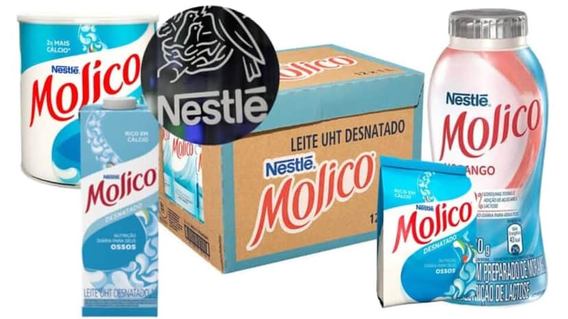 Linha de leites da Molico, um dos grandes rivais no mercado (Foto: Reproduão/ Divulgação Nestlé/ Montagem) Linha de leites da Molico, um dos grandes rivais no mercado (Foto: Reproduão/ Divulgação Nestlé/ Montagem)