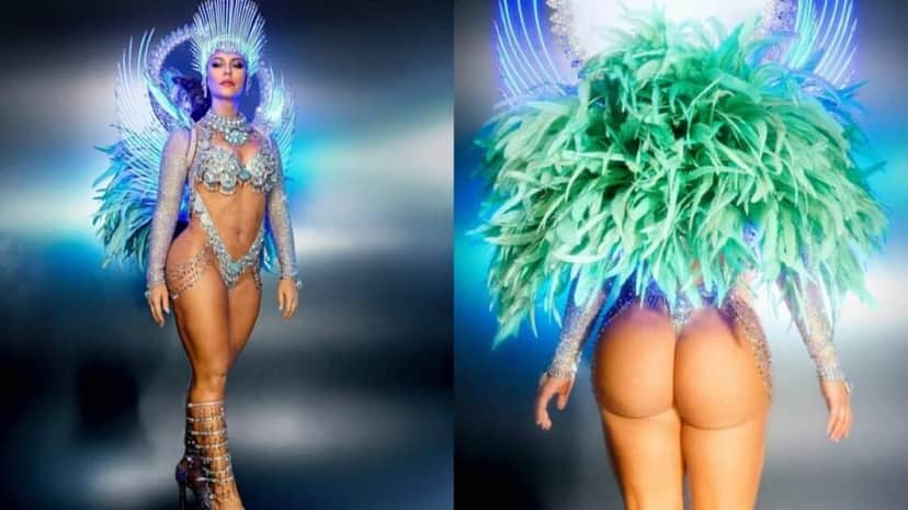 Nas redes socias, a famosa entregou detalhes de sua fantasia que desfilaria no sambódromo pela última vez (Foto: Reprodução/ Imagens Internet/ Montagem) Nas redes socias, a famosa entregou detalhes de sua fantasia que desfilaria no sambódromo pela última vez (Foto: Reprodução/ Imagens Internet/ Montagem)