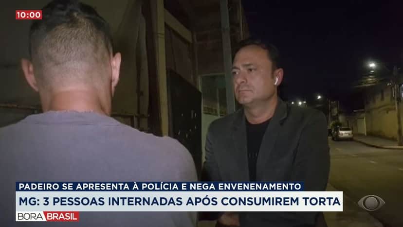 Padeiro quis se pronunciar mas sem se identificar após o ocorrido alegando inocência (Foto Reprodução/Band) Padeiro quis se pronunciar mas sem se identificar após o ocorrido alegando inocência (Foto Reprodução/Band)