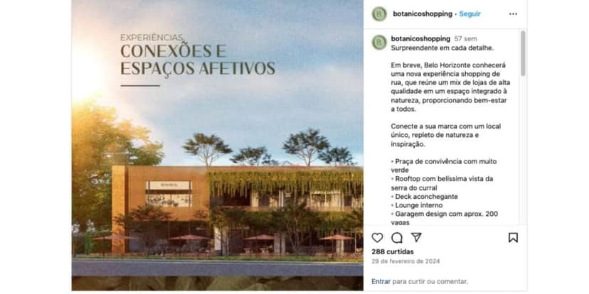 Botânico Shopping (Foto: Reprodução / Instagram) Botânico Shopping (Foto: Reprodução / Instagram)