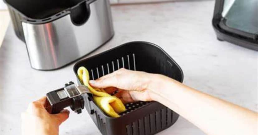 Limpe sempre a parte interna da fritadeira com um pano umedecido com água morna (Foto: Reprodução/ Internet) Limpe sempre a parte interna da fritadeira com um pano umedecido com água morna (Foto: Reprodução/ Internet)