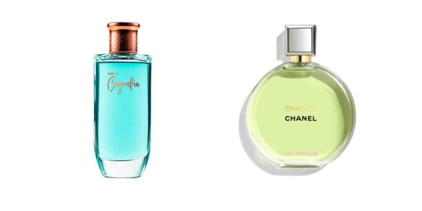 Perfume Biografia e Chanel Chance (Fotos: Reproduções / Natura / Sephora) Perfume Biografia e Chanel Chance (Fotos: Reproduções / Natura / Sephora)