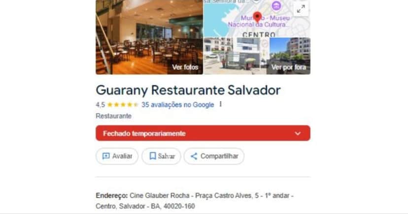 Restaurante se encontra fechado Restaurante se encontra fechado