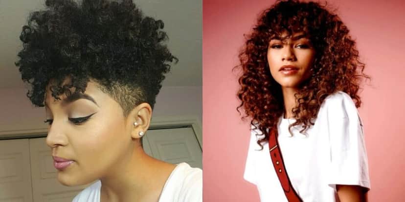 Tapered Cut e Curly Shaggy (Reprodução: Montagem TV Foco) Tapered Cut e Curly Shaggy (Reprodução: Montagem TV Foco)