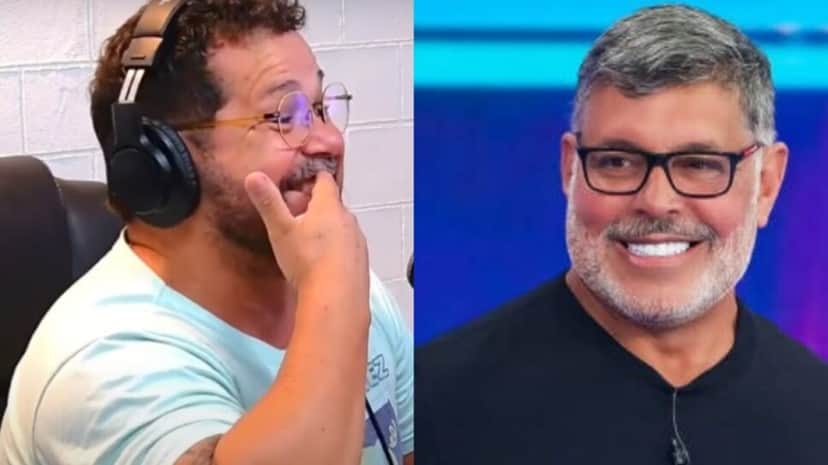 Brincadeira sobre dente de Frota na frente de Carlos Alberto teve ameaça na zoeira (Fotos: Reprodução/ YouTube/ SBT/ Montagem TV Foco) Brincadeira sobre dente de Frota na frente de Carlos Alberto teve ameaça na zoeira (Fotos: Reprodução/ YouTube/ SBT/ Montagem TV Foco)