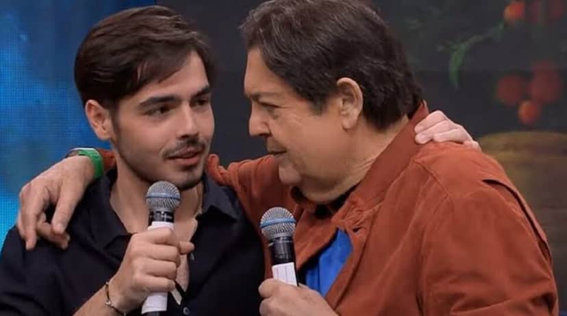 Faustão com seu filho (Foto: Reprodução/ Band) Faustão com seu filho (Foto: Reprodução/ Band)