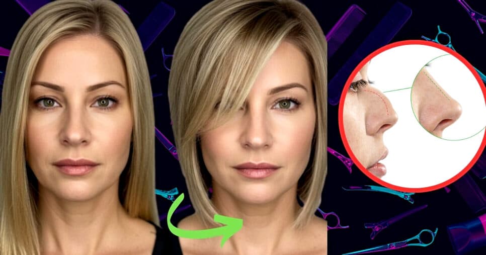 Melhor que rinoplastia: 4 cortes de cabelo afinam nariz e traz harmonização facial natural em 10 minutos