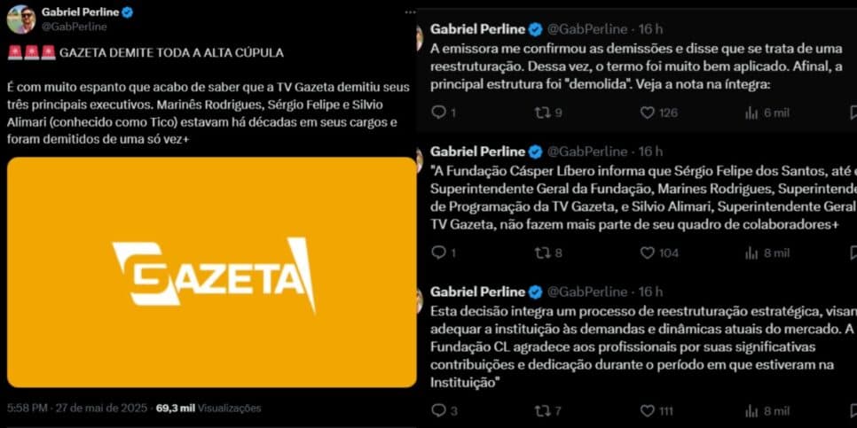 A postagem do jornalista (Foto: Reprodução/ Internet) A postagem do jornalista (Foto: Reprodução/ Internet)