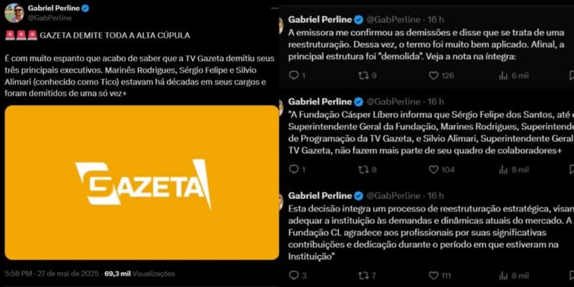 A postagem do jornalista (Foto: Reprodução/ Internet) A postagem do jornalista (Foto: Reprodução/ Internet)
