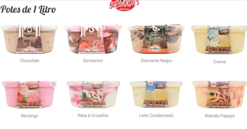 Alguns dos sorvetes da marca (Foto: Reprodução/ Internet) Alguns dos sorvetes da marca (Foto: Reprodução/ Internet)