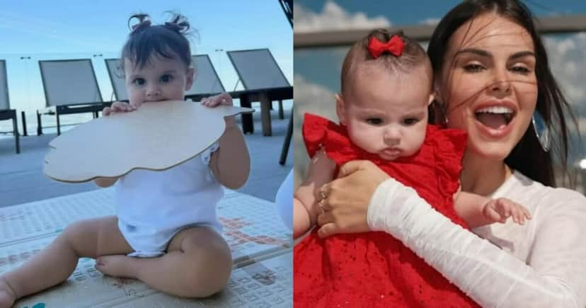 Amanda Kimberlly e Helena, filha de Neymar (Foto: Reprodução/Montagem TV Foco) Amanda Kimberlly e Helena, filha de Neymar (Foto: Reprodução/Montagem TV Foco)