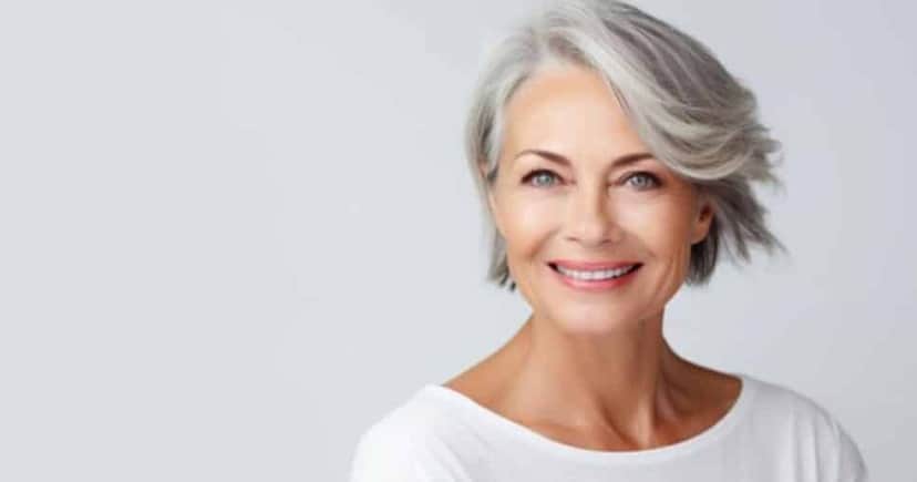 Mulher com o cabelo branco (Foto: Canva) Mulher com o cabelo branco (Foto: Canva)