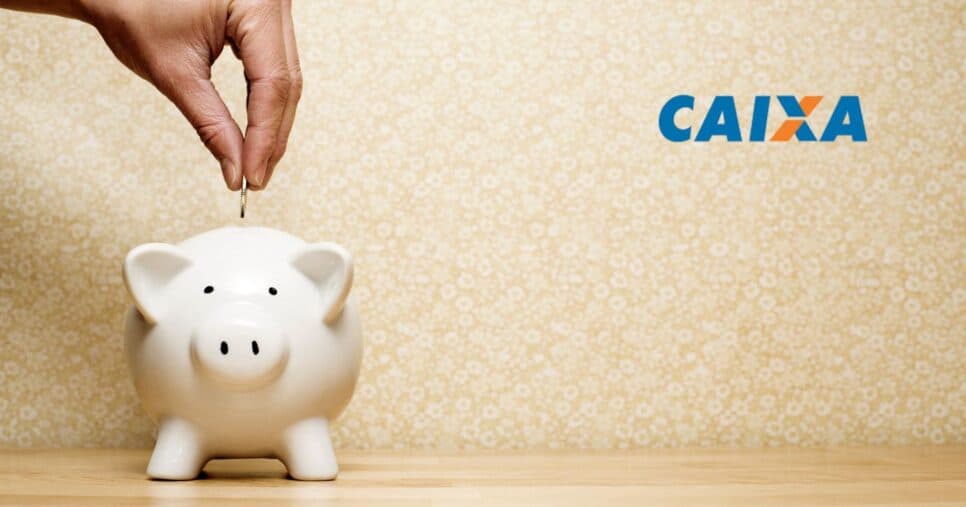 Ilustração poupança e logo da Caixa (Fotos: Reproduções / Canva / Internet) Ilustração poupança e logo da Caixa (Fotos: Reproduções / Canva / Internet)