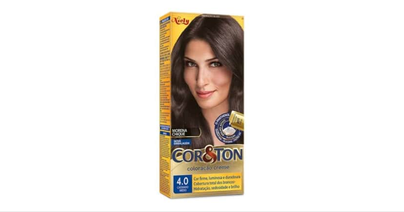 Kit Tintura Cor & Ton 4.0 Castanho Medio 180 G, Niely - Foto: Internet Kit Tintura Cor & Ton 4.0 Castanho Medio 180 G, Niely - Foto: Internet