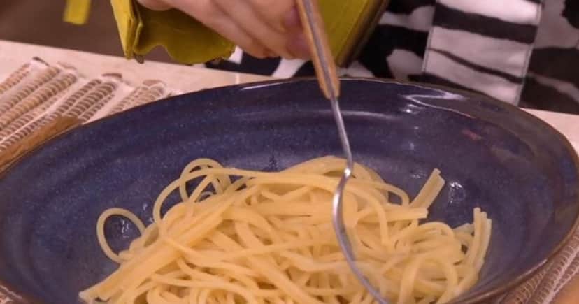 Macarrão após o preparo Macarrão após o preparo