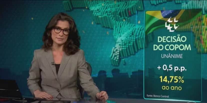 Renata Vasconcellos no Jornal Nacional (Foto: Reprodução / Globo) Renata Vasconcellos no Jornal Nacional (Foto: Reprodução / Globo)