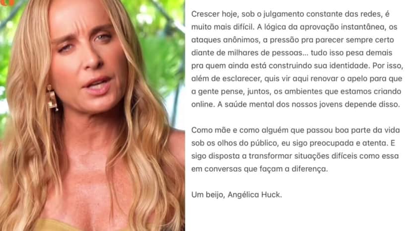 Nota oficial da loira sobre namorada do filho (Foto: Reprodução/ Instagram) Nota oficial da loira sobre namorada do filho (Foto: Reprodução/ Instagram)