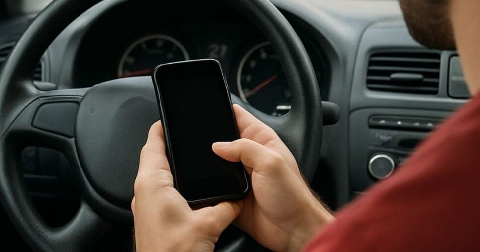 Usar o celular mesmo com o carro parado é passível de multa (Foto Reprodução/CHT) Usar o celular mesmo com o carro parado é passível de multa (Foto Reprodução/CHT)