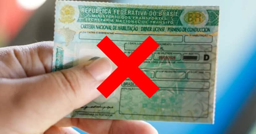 Alerta de suspensão na CNH por 12 meses (Foto: Divulgação) Alerta de suspensão na CNH por 12 meses (Foto: Divulgação)