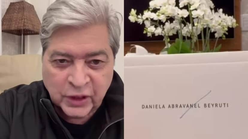 Mensagem em vídeo do apresentador expõe flores e carta recebida de agradecimento da filha de Silvio Santos (Foto: Reprodução/ Instagram/ Montagem) Mensagem em vídeo do apresentador expõe flores e carta recebida de agradecimento da filha de Silvio Santos (Foto: Reprodução/ Instagram/ Montagem)