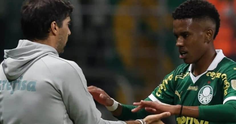 Abel Ferreira e Estêvão - Foto: Internet Abel Ferreira e Estêvão - Foto: Internet