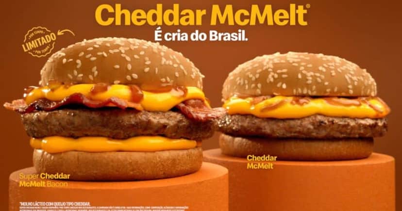 Cheddar Mcmelt, do McDonald's, é cria do Brasil - Foto: Internet Cheddar Mcmelt, do McDonald's, é cria do Brasil - Foto: Internet