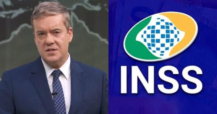 Roberto Kovalick e logo do INSS (Fotos: Reproduções / Globo / Internet) Roberto Kovalick e logo do INSS (Fotos: Reproduções / Globo / Internet)