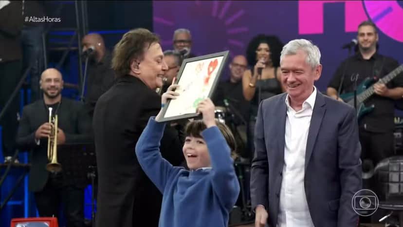 Thomas, filho de Serginho Groisman, homenageia o pai e relembra sua carreira na TV — Foto: TV Globo Thomas, filho de Serginho Groisman, homenageia o pai e relembra sua carreira na TV — Foto: TV Globo