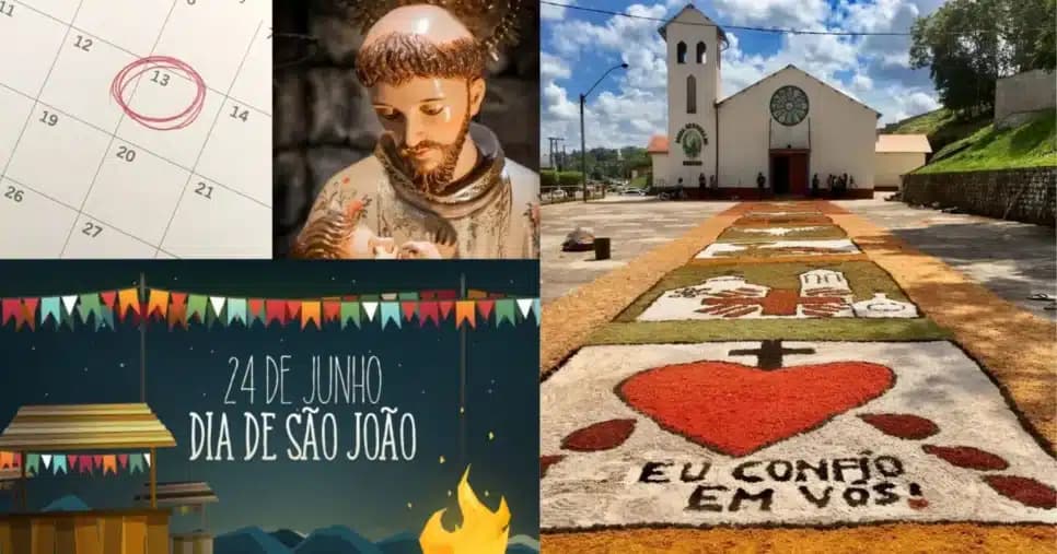 Junho irá contar com 3 feriados municipais (Foto Reprodução/Montagem/Lennita/Canva/Tv Foco) Junho irá contar com 3 feriados municipais (Foto Reprodução/Montagem/Lennita/Canva/Tv Foco)