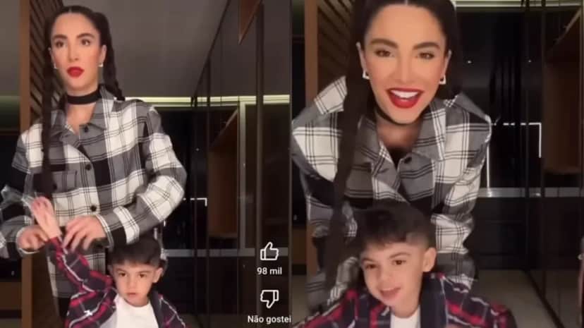 Gabriela Versiani com Léo (Foto: Reprodução/ YouTube/ Montagem) Gabriela Versiani com Léo (Foto: Reprodução/ YouTube/ Montagem)
