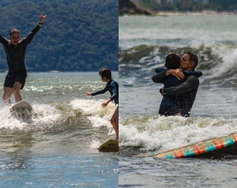 Lucas Lima ao lado de seu filho Theo, que está completando 11 anos (Foto: Reprodução/Montagem TV Foco) Lucas Lima ao lado de seu filho Theo, que está completando 11 anos (Foto: Reprodução/Montagem TV Foco)