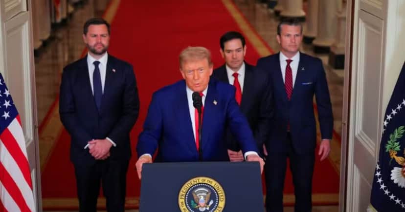 Pronunciamento de Donald Trump após ataques contra o Irã (Foto: Reprodução/ Internet) Pronunciamento de Donald Trump após ataques contra o Irã (Foto: Reprodução/ Internet)