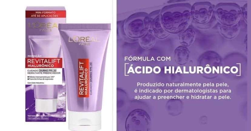 L'Oréal Revitalift Hialurônico Creme Diurno FPS 20 L'Oréal Revitalift Hialurônico Creme Diurno FPS 20
