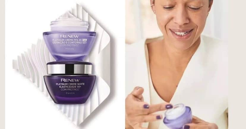 Avon Renew Platinum (Foto Reprodução/Montagem/Lennita/AVON/Redes Sociais) Avon Renew Platinum (Foto Reprodução/Montagem/Lennita/AVON/Redes Sociais)