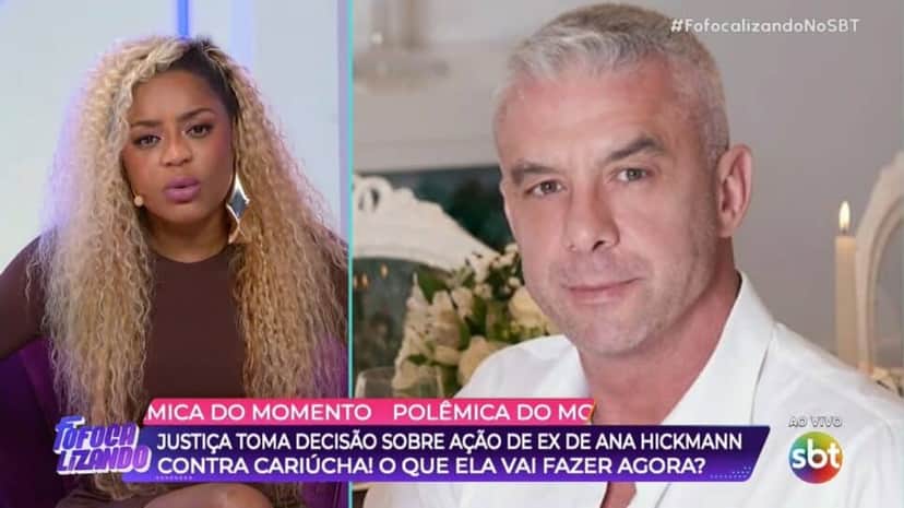 Cariúcha expõe arquivamento de processo movido contra ela por Alexandre Correa (Foto: Reprodução/ SBT) Cariúcha expõe arquivamento de processo movido contra ela por Alexandre Correa (Foto: Reprodução/ SBT)