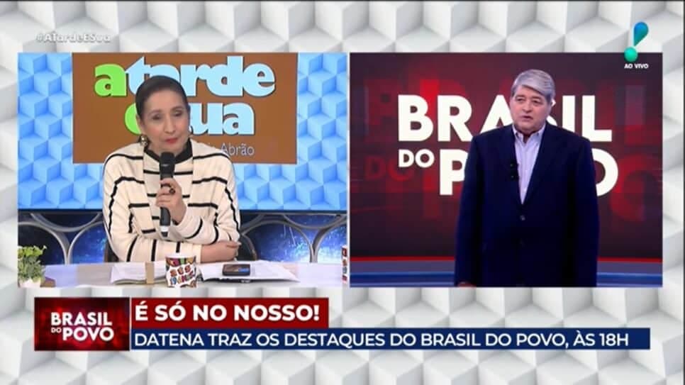Datena revela à Sonia Abrão o choro de esposa por morte de Preta Gil (Foto: Reprodução/ RedeTV!) Datena revela à Sonia Abrão o choro de esposa por morte de Preta Gil (Foto: Reprodução/ RedeTV!)