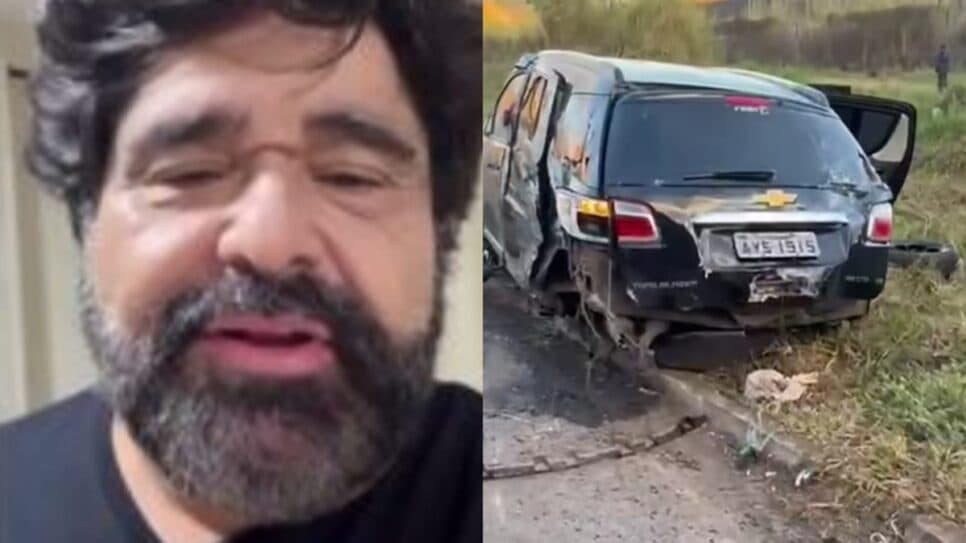 Fabiano sofre grave acidente, capota carro e César Menotti grava vídeo e expõe estado do irmão sertanejo (Foto: Reprodução/ Instagram/ Montagem) Fabiano sofre grave acidente, capota carro e César Menotti grava vídeo e expõe estado do irmão sertanejo (Foto: Reprodução/ Instagram/ Montagem)