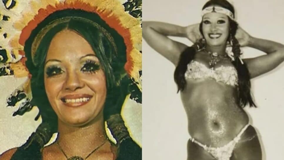 Índia Potira no auge da fama, em destaque no Chacrinha (Foto: Divulgação) Índia Potira no auge da fama, em destaque no Chacrinha (Foto: Divulgação)