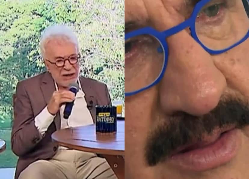 Ratinho se emocionou com declaração de Moacyr Franco (Foto: Reprodução/Montagem TV Foco) Ratinho se emocionou com declaração de Moacyr Franco (Foto: Reprodução/Montagem TV Foco)
