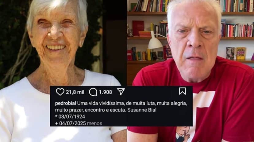 Pedro Bial lamenta morte da mãe um dia após aniversário de 101 anos (Foto: Reprodução/ Instagram/ Montagem) Pedro Bial lamenta morte da mãe um dia após aniversário de 101 anos (Foto: Reprodução/ Instagram/ Montagem)