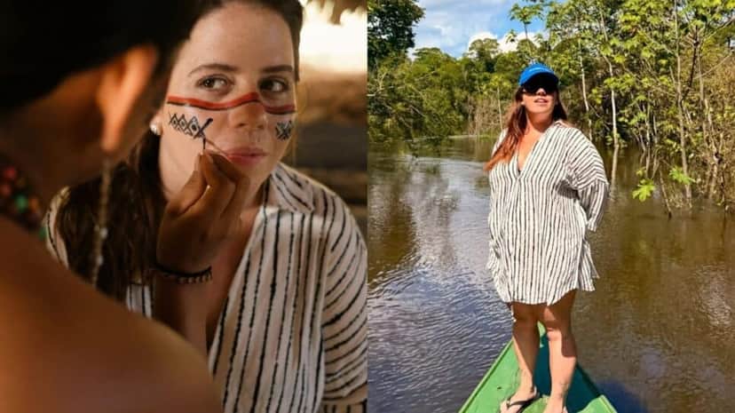Apresentadora está em viagem no Amazonas com esposo (Foto: Reprodução/ Instagram/ Montagem) Apresentadora está em viagem no Amazonas com esposo (Foto: Reprodução/ Instagram/ Montagem)