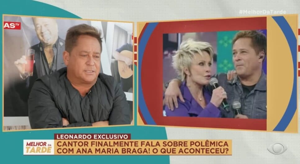 Leonardo abre o peito sobre mágoa (Foto: Reprodução/ LeoDias TV/ Band/ Melhor da Tarde) Leonardo abre o peito sobre mágoa (Foto: Reprodução/ LeoDias TV/ Band/ Melhor da Tarde)