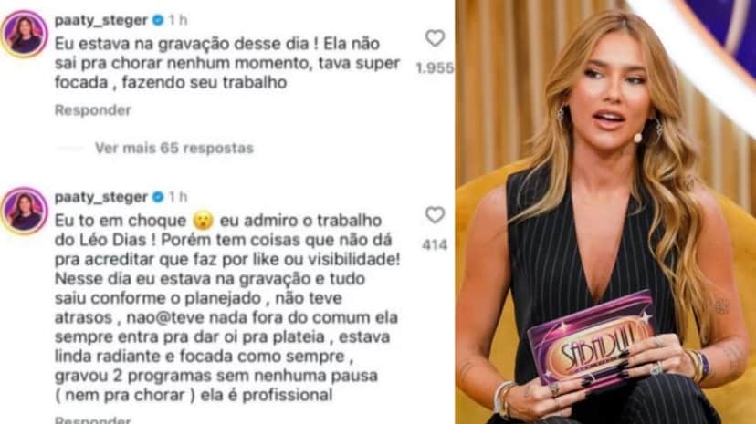 Mulher da plateia do "Sabadou" faz comentário revelador e desmente boatos de choro de Virginia e interrupção de gravações (Foto: Reprodução/ Instagram/ SBT/ Montagem) Mulher da plateia do "Sabadou" faz comentário revelador e desmente boatos de choro de Virginia e interrupção de gravações (Foto: Reprodução/ Instagram/ SBT/ Montagem)