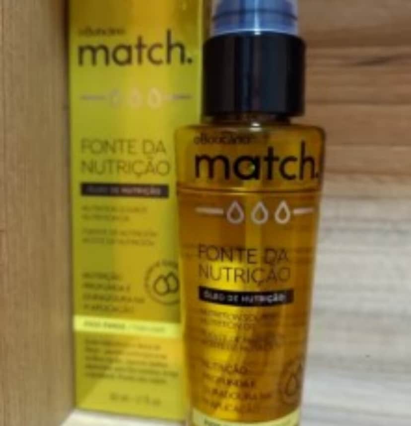 Óleo Capilar Match Fonte da Nutrição (Foto: Reprodução) Óleo Capilar Match Fonte da Nutrição (Foto: Reprodução)