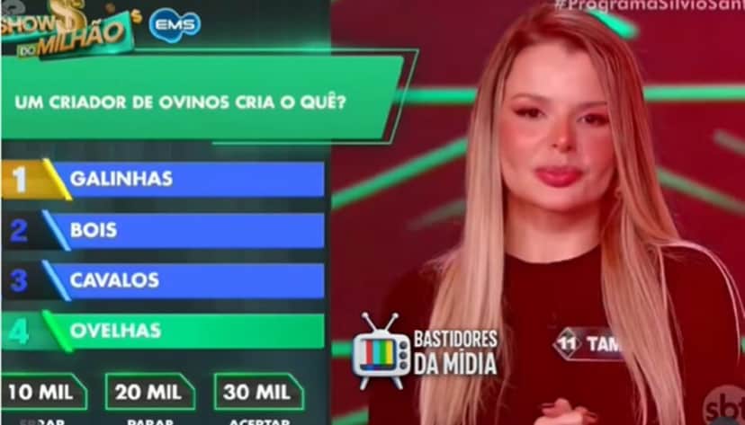 Infelizmente essa participante perdeu a questão de 30 mil e levou só 10k pra casa (Foto: Reprodução/ SBT) Infelizmente essa participante perdeu a questão de 30 mil e levou só 10k pra casa (Foto: Reprodução/ SBT)